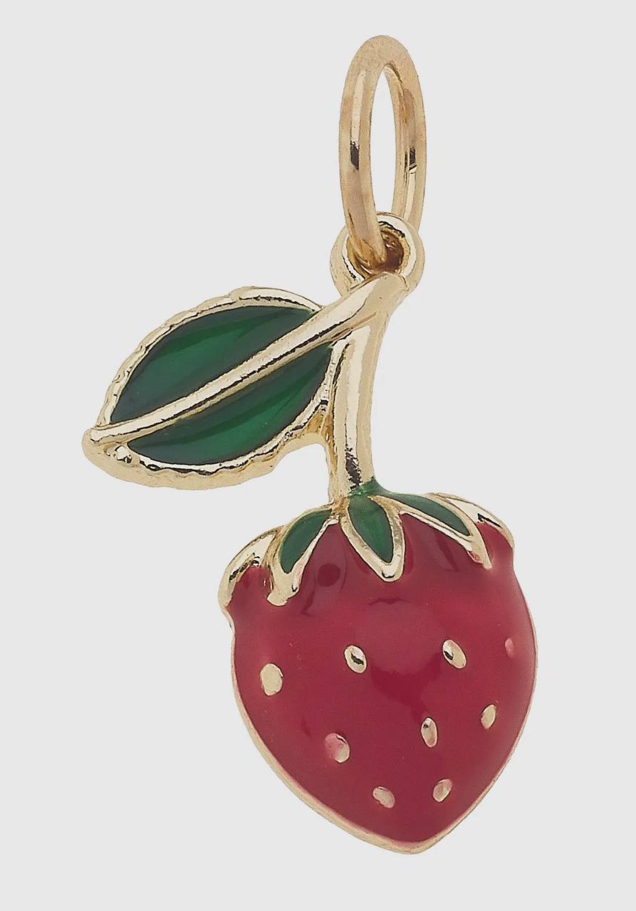 Enamel Strawberry Charm 1