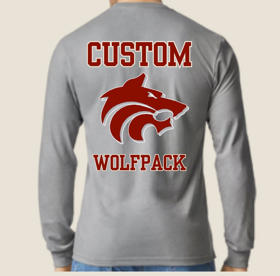 Custom Wolfpack Long Sleeve T Shirt