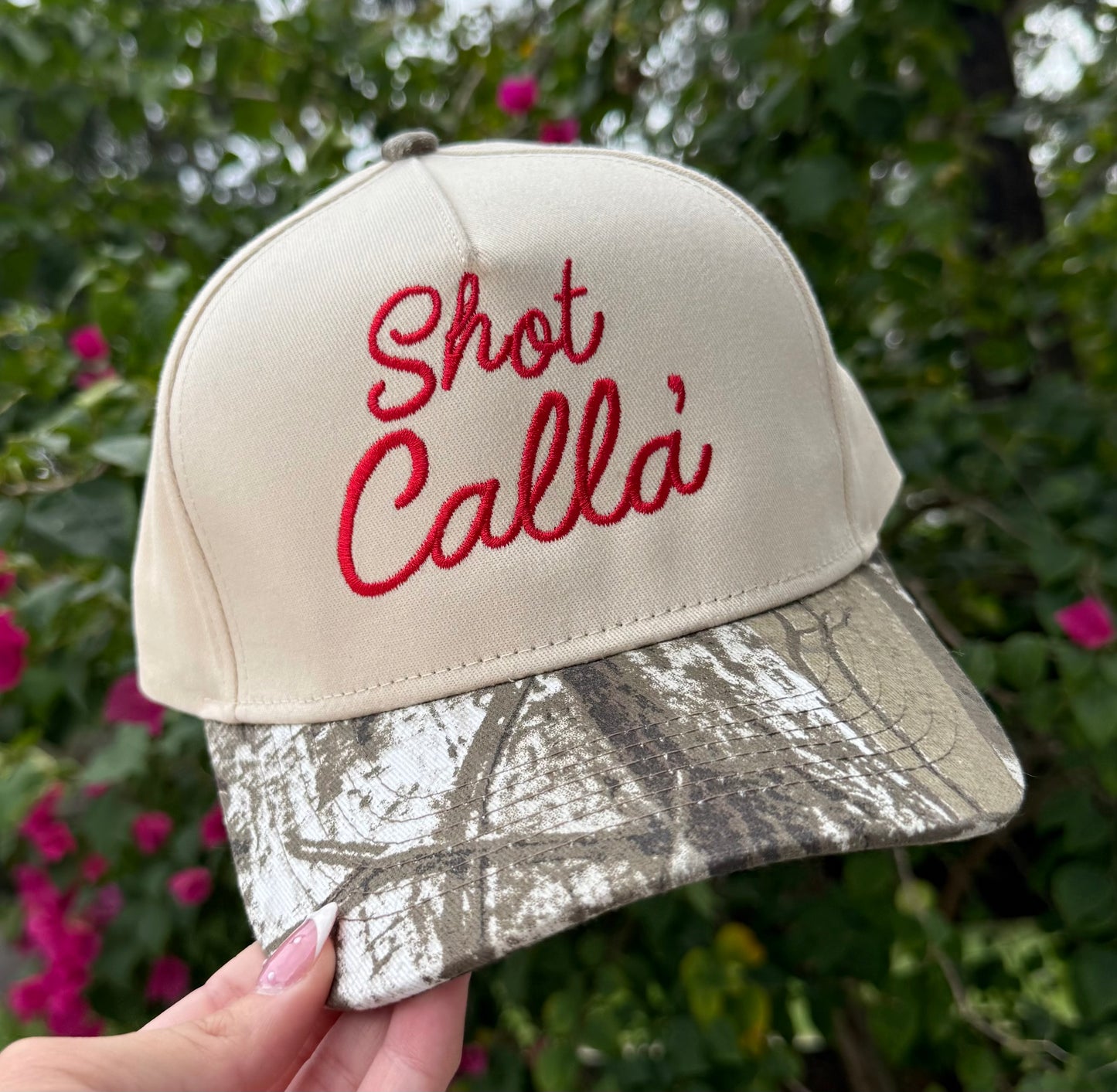 Shot Calla’ Camo Embroidered Hat