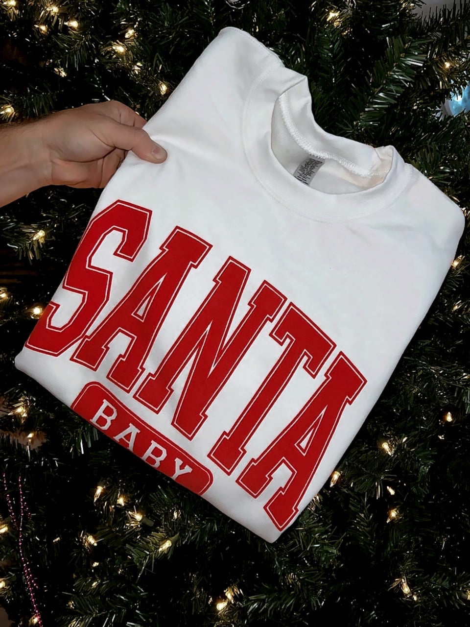 Santa Baby Puff Vinyl Crewneck sweater