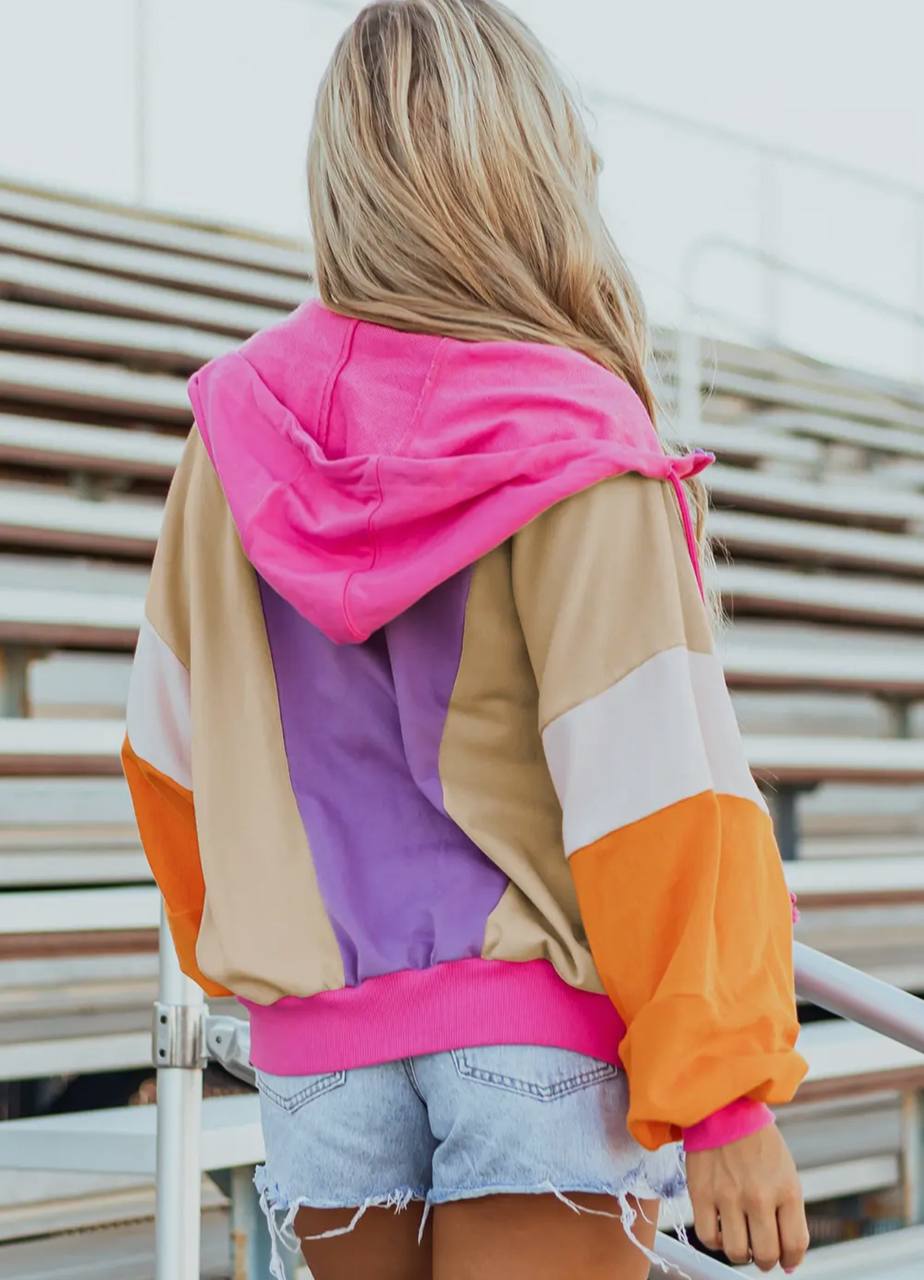 Color Block Zip Hoodie (pre-order)