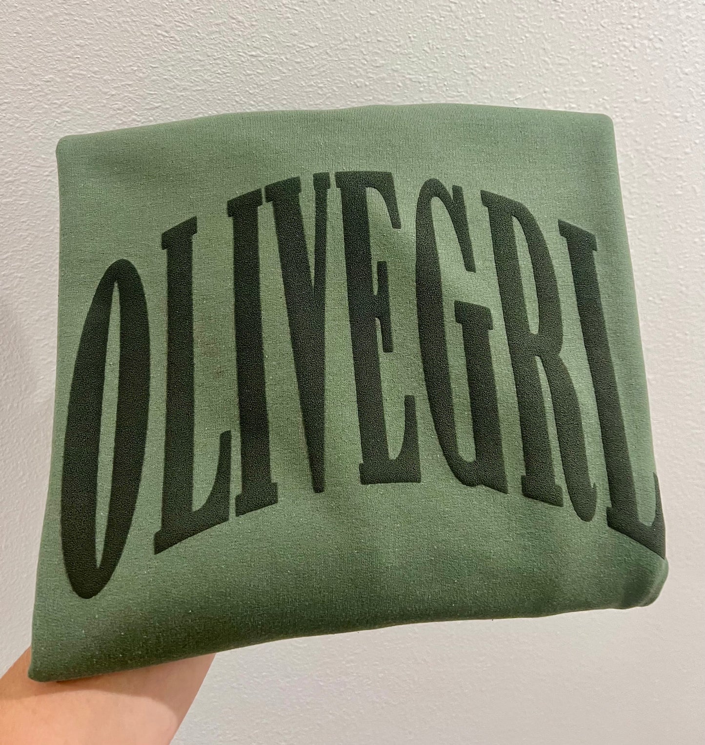 OLIVEGRL Puff Crewneck Sweatshirt (no back design)