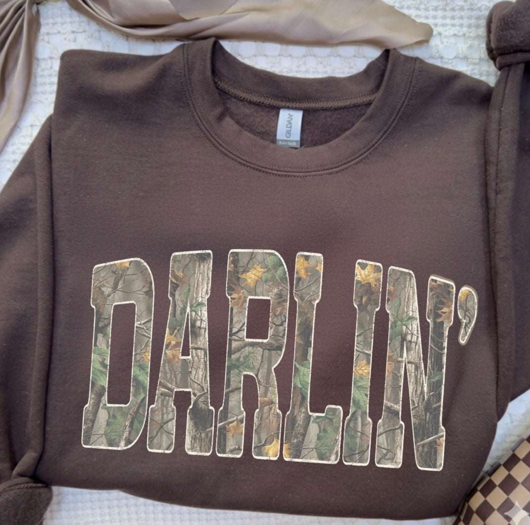 Wood Camo Print Sweatshirt