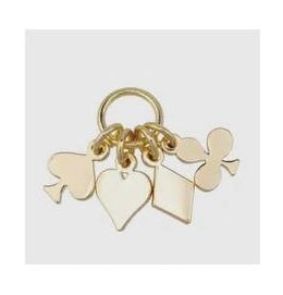 Card Suits Charm Gold