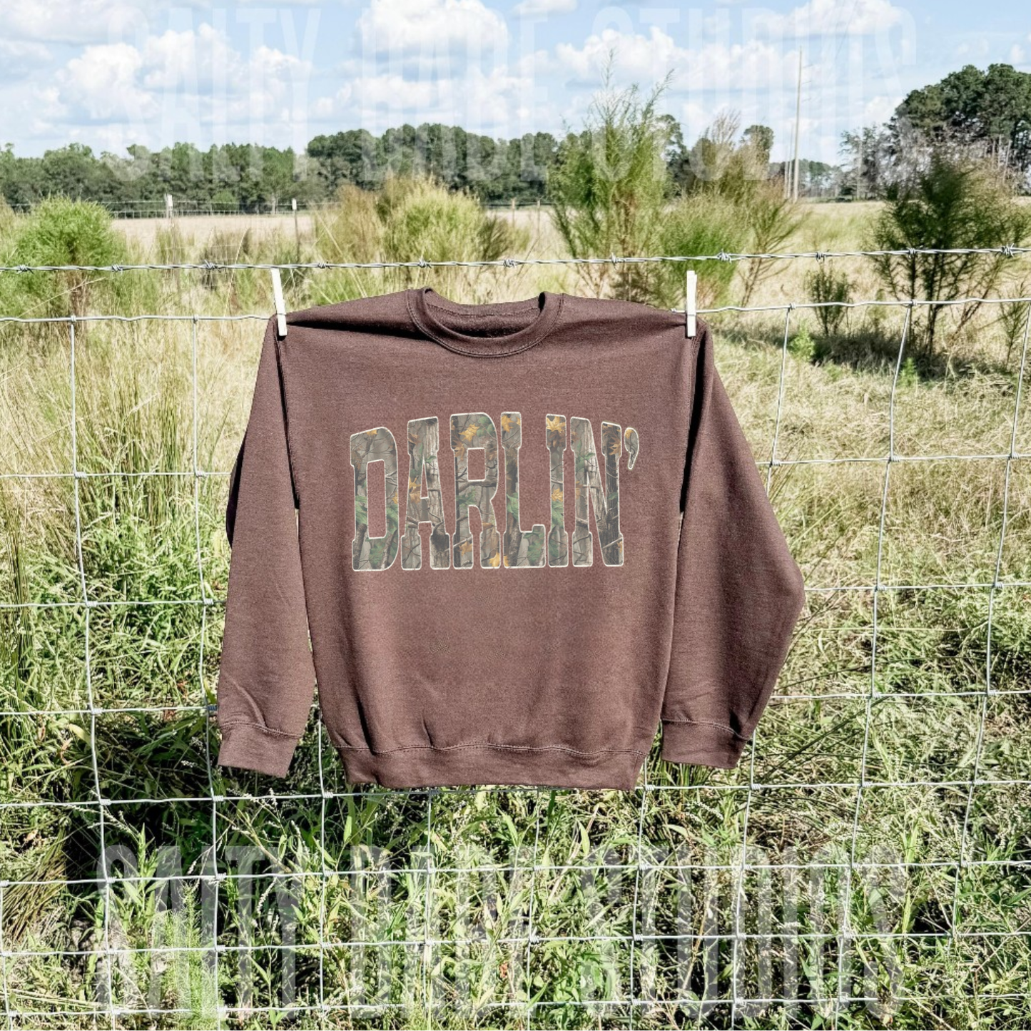 Wood Camo Print Sweatshirt