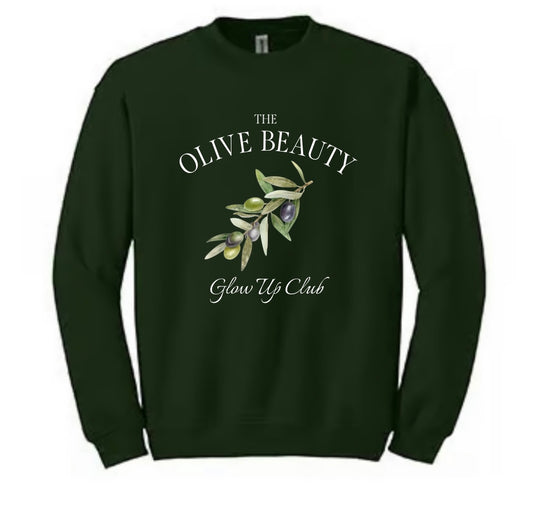 Olive Beauty Glow Up Crewneck