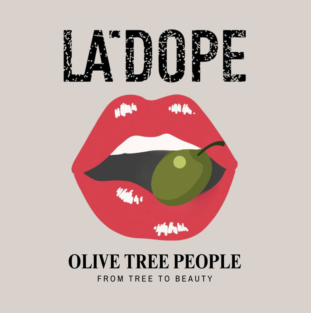 LA DOPE Olive Lips Crewneck Sweatshirt