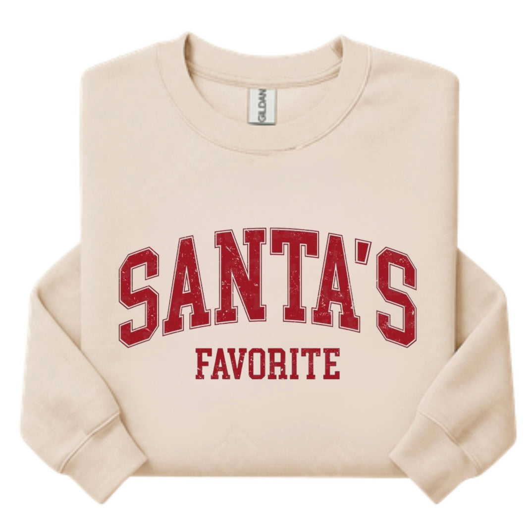 Santa’s Favorite Printed Sweatshirt