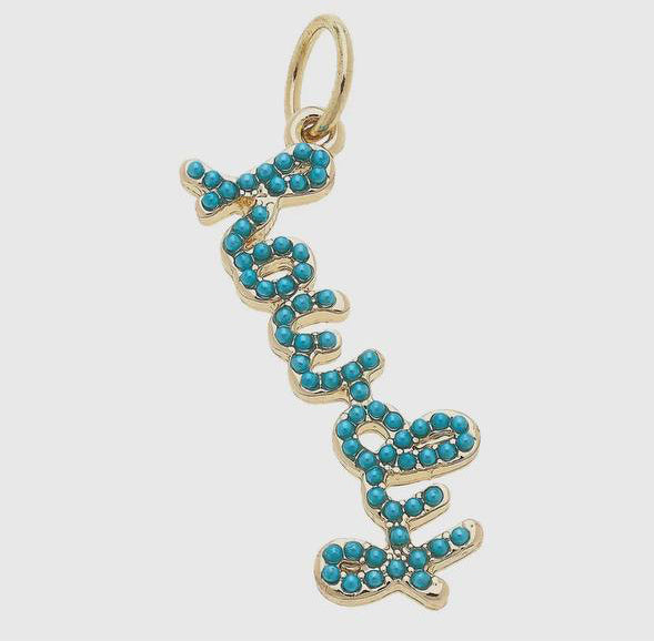 Howdy Turquoise Charm