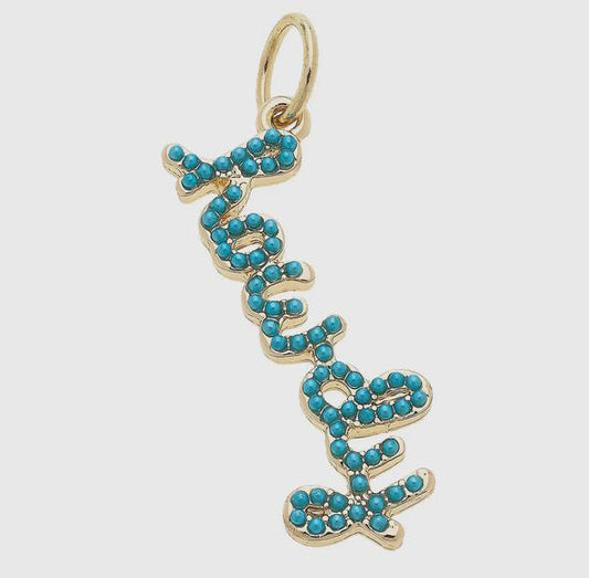 Howdy Turquoise Charm