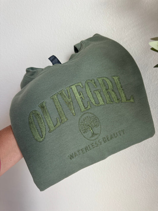 Pre-order -OLIVEGRL Embroidered Crewneck-ships week of September 8th