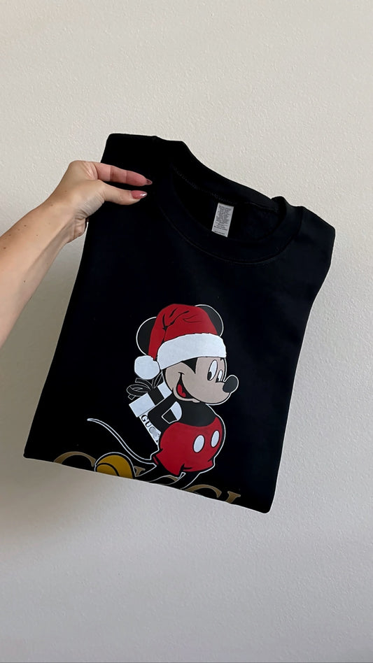 Designer Inspired Christmas Mickey Crewneck sweatshirt