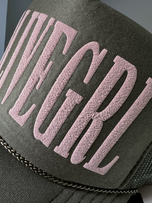 OLIVEGRL Puff Vinyl Trucker
