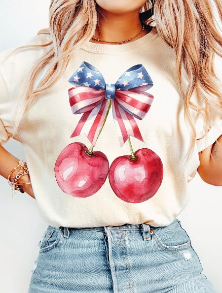 Red, white, blue cherries