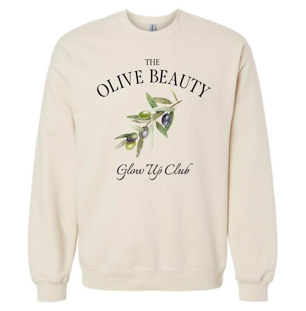 Olive Beauty Glow Up Crewneck